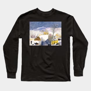 grandma moses - Catching the Thanksgiving Turkey Long Sleeve T-Shirt